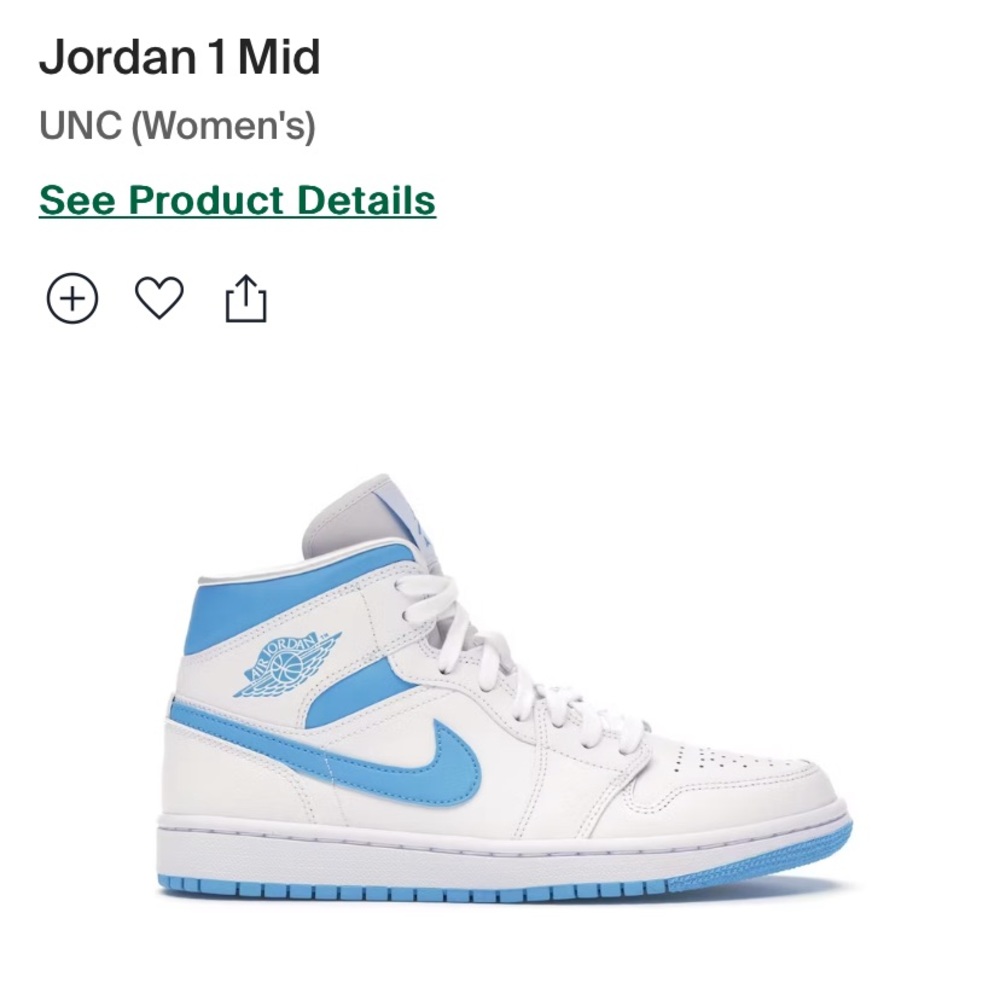 Jordan 1 Mid UNC